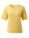 COMOBOCA Women's Essential Round Neck Knit T-Shirt