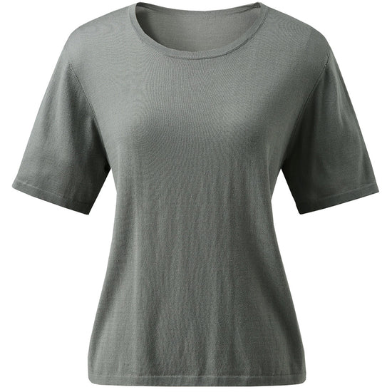 COMOBOCA Women's Essential Round Neck Knit T-Shirt