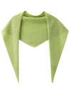 COMOBOCA Bright Green Women's Openwork Knit Triangle Shoulder Wrap Scarf