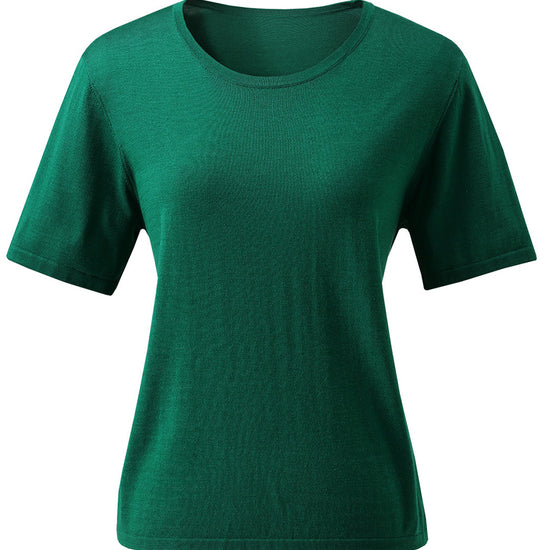 COMOBOCA Women's Essential Round Neck Knit T-Shirt