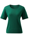 COMOBOCA Women's Essential Round Neck Knit T-Shirt