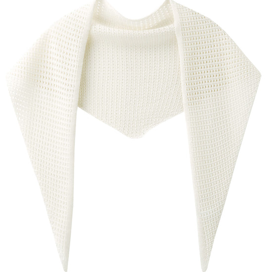 COMOBOCA Cloudy Women's Openwork Knit Triangle Shoulder Wrap Scarf