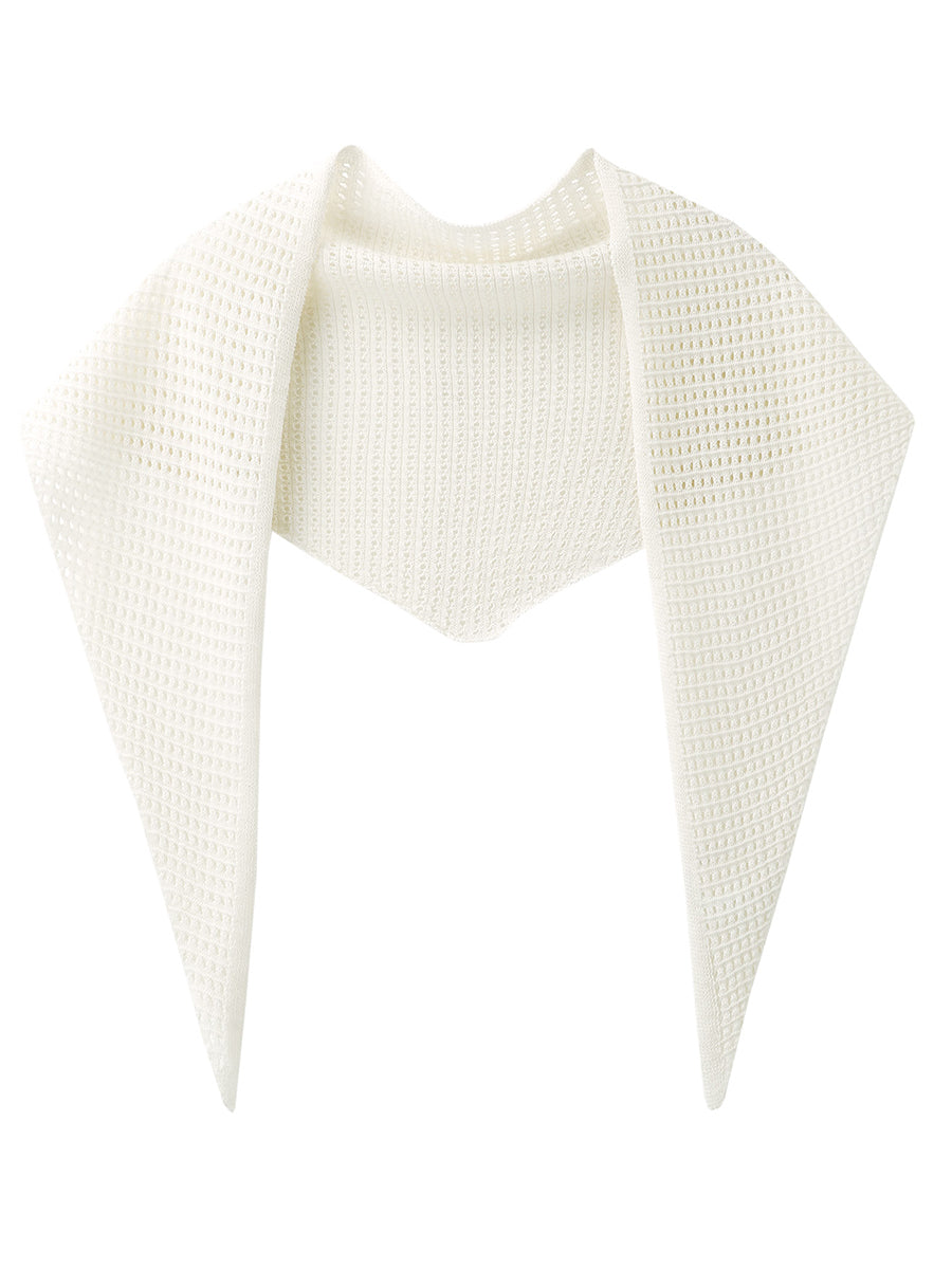COMOBOCA Cloudy Women's Openwork Knit Triangle Shoulder Wrap Scarf