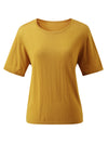 COMOBOCA Women's Essential Round Neck Knit T-Shirt