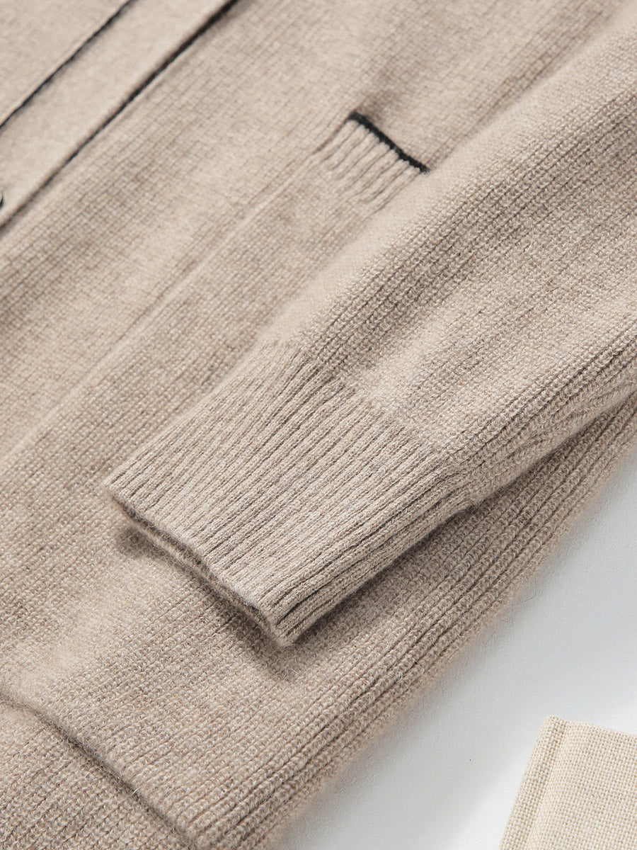 COMOBOCA 100% Cashmere Women's Cardigan Long Knit Coat