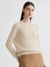 COMOBOCA 100% Cashmere Women's Cable Knit Sweater