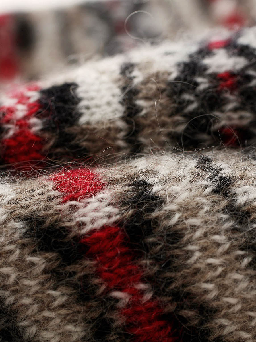 COMOBOCA 100% Cashmere Women's Boho Fair Isle Pattern Knit Beanie