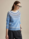 COMOBOCA 100% Wool Women's Fair Isle Sweater