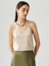 COMOBOCA Women's Silk Adjustable Straps V-Neck Camisole