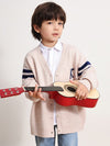 COMOBOCA BEIGE 100% Wool Kids' V-Neck Cardigan