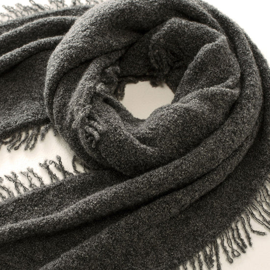 COMOBOCA Women's Fringed Triangle Knit Scarf