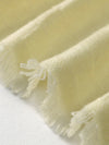 COMOBOCA 100% Cashmere Fringe Solid Color Shawl Scarf