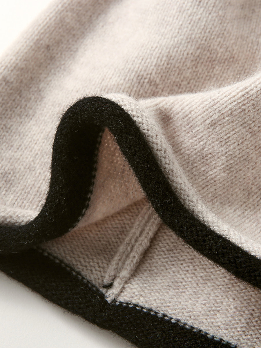 COMOBOCA 100% Wool Women's Double Layered Knit Beanie