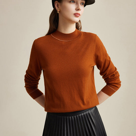 COMOBOCA 100% Wool Worsted Women's Elegant Sweater