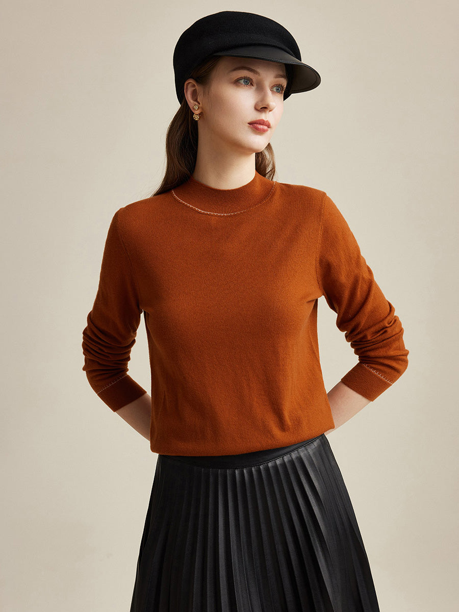 COMOBOCA 100% Wool Worsted Women's Elegant Sweater