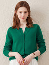 COMOBOCA GREEN 100% Wool Women's Cardigan Sweater