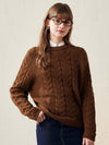 COMOBOCA 100% Wool Women's Cozy Cable Knit Sweater