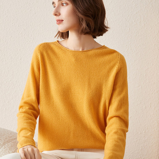 COMOBOCA 100% Cashmere Women's Loose Knit Sweater