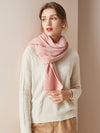 COMOBOCA LIGHT PINK 100% Cashmere Plain All Matched Scarf