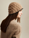 COMOBOCA 100% Cashmere Women's Cable Knit Beanie