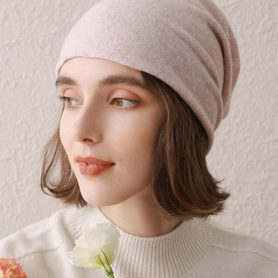 COMOBOCA 100% Cashmere Classic Slouchy Beanie