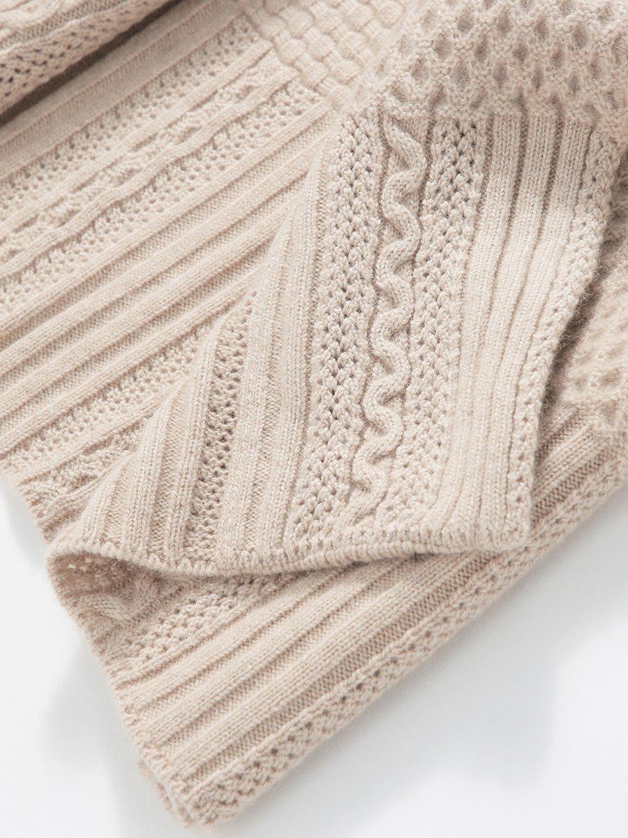 COMOBOCA 100% Cashmere Women's Knit Cardigan Coat