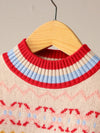 COMOBOCA 100% Wool Kids' Colorful Nordic Pattern Knit Sweater