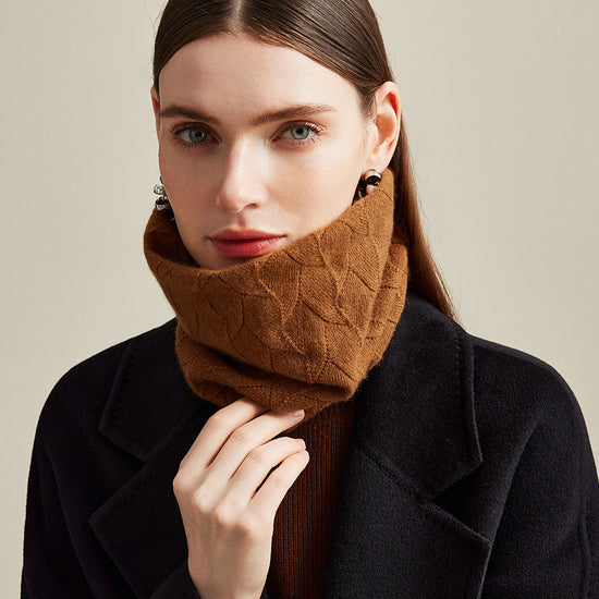 COMOBOCA 100% Cashmere Women's Knit Neck Warmer