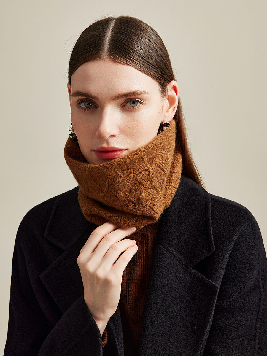 COMOBOCA 100% Cashmere Women's Knit Neck Warmer