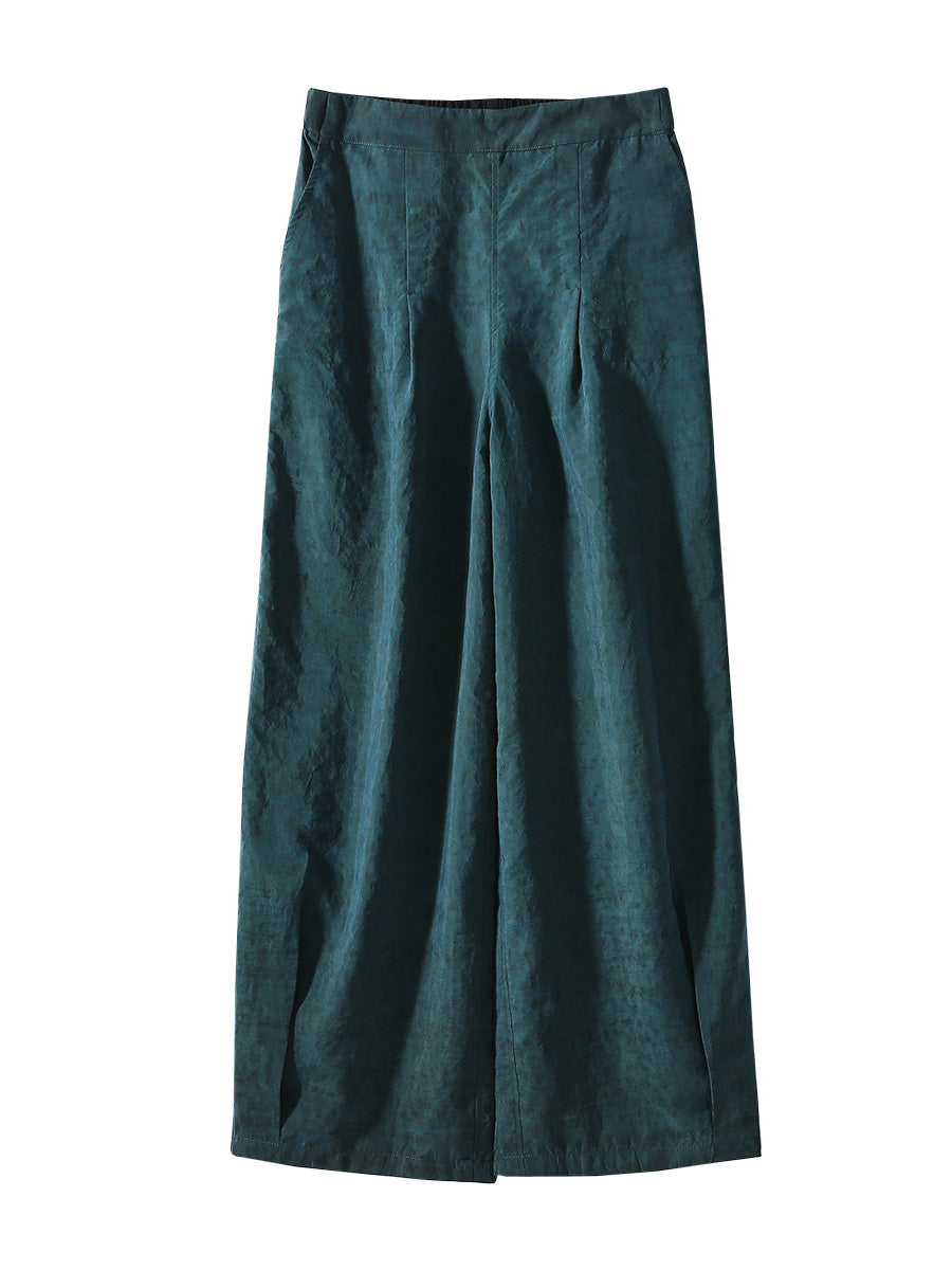 COMOBOCA 100% Mulberry Silk Women's Reversible High Waist Pants