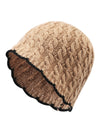 COMOBOCA Camel 100% Cashmere Women's Cable Knit Beanie