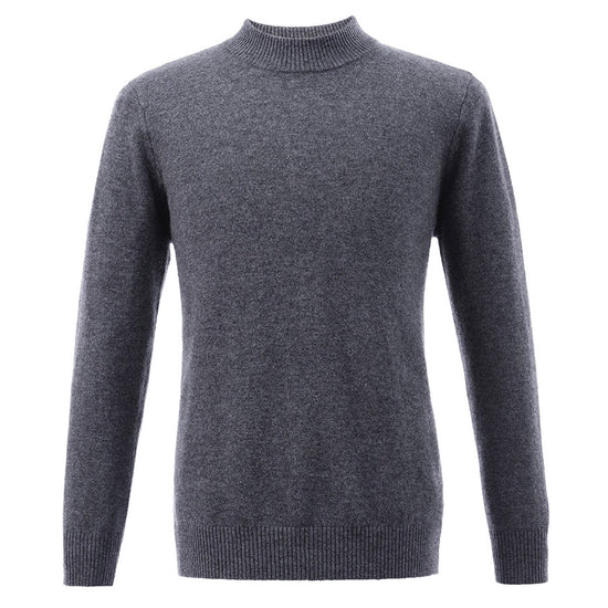 COMOBOCA 100% Cashmere Men's Mock Neck Knit Sweater