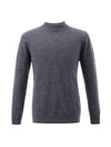 COMOBOCA 100% Cashmere Men's Mock Neck Knit Sweater