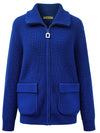 COMOBOCA 100% Wool Women's Knit Zipper Cardigan with Pockets