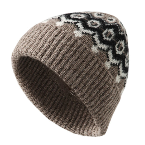 COMOBOCA 100% Cashmere Soft Knit Ribbed Beanie
