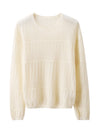 COMOBOCA Women's Stylish Textured Knit Sweater