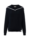 COMOBOCA 100% Cashmere Women's Sailor Collar Sweater