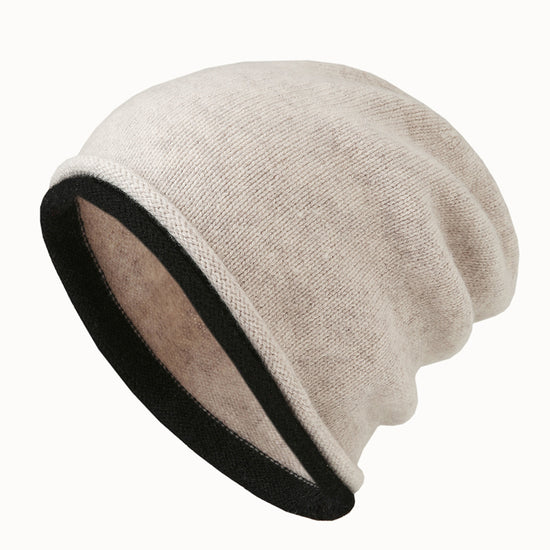 COMOBOCA 100% Wool Women's Double Layered Knit Beanie