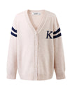 COMOBOCA 100% Wool Kids' V-Neck Cardigan