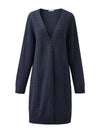COMOBOCA 100% Wool Women's Cozy Cable Knit Long Coat