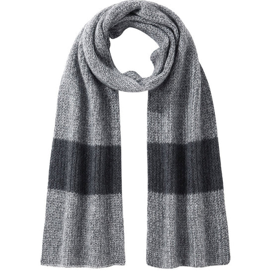 COMOBOCA 100% Cashmere Chunky Knit Color Block Scarf