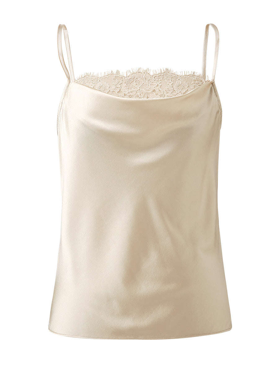 COMOBOCA Women's Adjustable Straps Lace-Trimmed Camisole