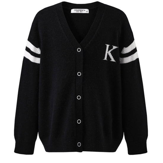 COMOBOCA 100% Wool Kids' V-Neck Cardigan