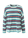 COMOBOCA 100% Cashmere Women's Striped Knit Sweater
