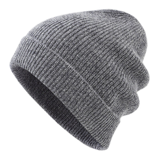COMOBOCA 100% Wool Men's Ribbed Knit Beanie