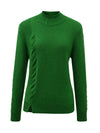 COMOBOCA 100% Cashmere Women's Ribbed Cable Knit Sweater