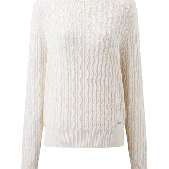 COMOBOCA 100% Cashmere Women's Classic Cable Knit Sweater