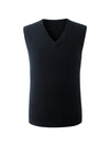 COMOBOCA 100% Cashmere Men's V-Neck Vest