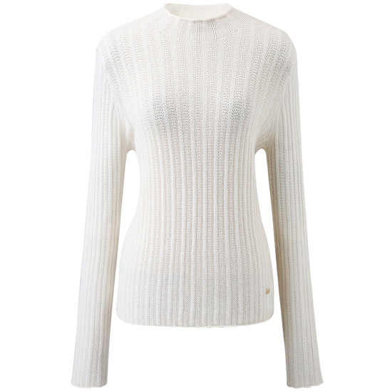 COMOBOCA Women's Ribbed Mock Neck Knit Sweater