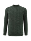 COMOBOCA 100% Cashmere Men's Ribbed Mock Neck Sweater